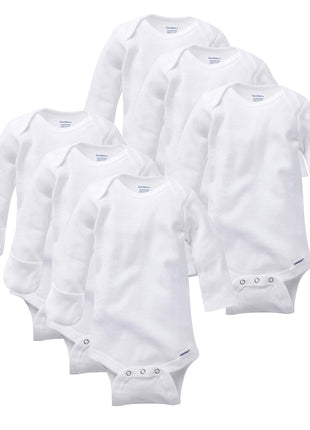 Gerber Unisex Baby Multi-Pack Long-Sleeve Onesies Bodysuit Mitten Cuff Sizes 6-Pack Mitten Cuff 0-3 Months