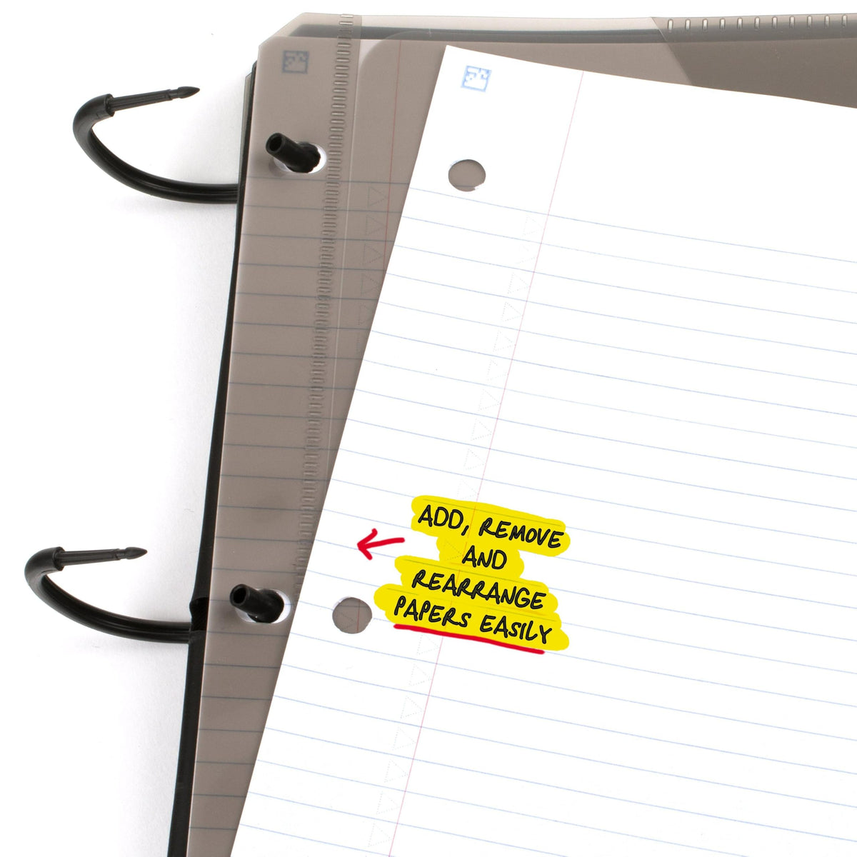 Five Star Flex Refillable Notebook + Study App, College Ruled Paper and 1 Inch TechLock Ring Binder with Pockets, Tabs and Dividers, 200 Sheet Capacity, Black (29328AA2)