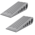 Door Stoppers for Bottom of Door Premium Floor Rubber Door Stop Wedge Made in USA Heavy Duty Honeycomb Design for Carpet, Tile, Ideal for Home, School, Commercial, Gray 2-Pack
