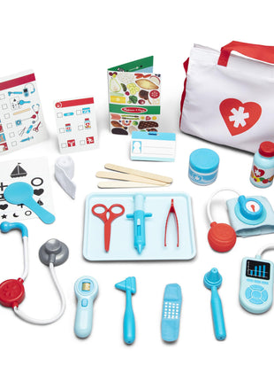 Melissa & Doug Get Well Doctor Kit, 25-Piece Toddler Doctor Play Set, Realistic Pretend Play Toys & Accessories, Preschool Toys for Girls & Boys Ages 3+