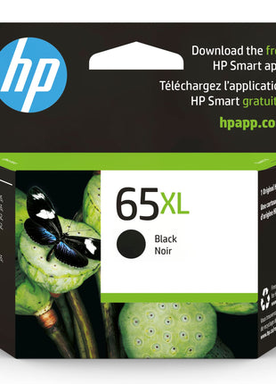 HP 65XL Black High-yield Ink Cartridge for HP Printers | Works with Printer Series: AMP 100, DeskJet 2600, 3700; ENVY 5000 | Eligible for Instant Ink | N9K04AN