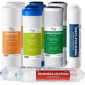 iSpring F9K NSF Certified 1-Year Reverse Osmosis Water Filter, Alkaline Remineralization Filters for 6-Stage RO Systems, Without RO Membrane