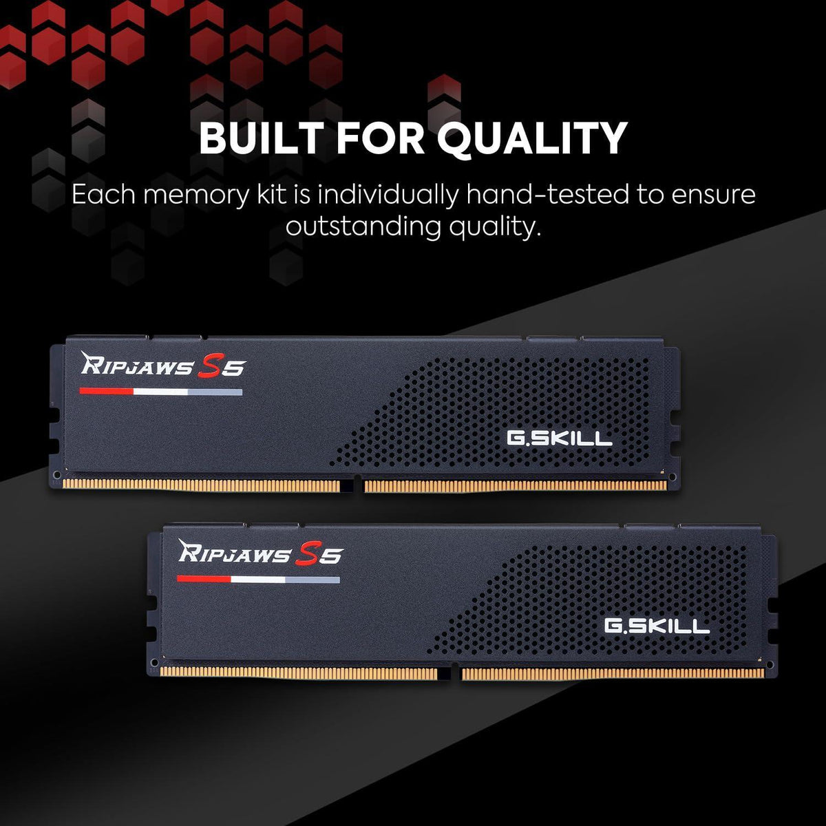 G.SKILL Ripjaws S5 Series (Intel XMP 3.0) DDR5 RAM 64GB (2x32GB) 5200MT/s CL40-40-40-83 1.10V Desktop Computer Memory UDIMM - Matte Black (F5-5200J4040A32GX2-RS5K)