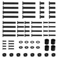 WALI Universal TV Mount Hardware Kit Includes M4 M5 M6 M8, Fit Most up to 80 inches TV/Monitor Mounts (UVSP-N), Black