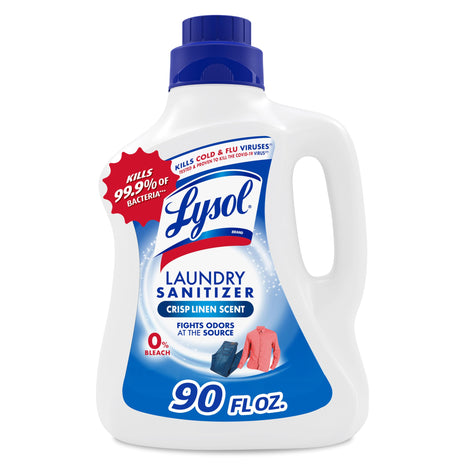 Lysol Laundry Sanitizer Additive, Bacteria Causing Laundry Odor Eliminator, Detergent Additive, Crisp Linen, 90oz