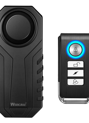 Wsdcam 113dB Bike Alarm Wireless Vibration Motion Sensor Waterproof Motorcycle Alarm with Remote
