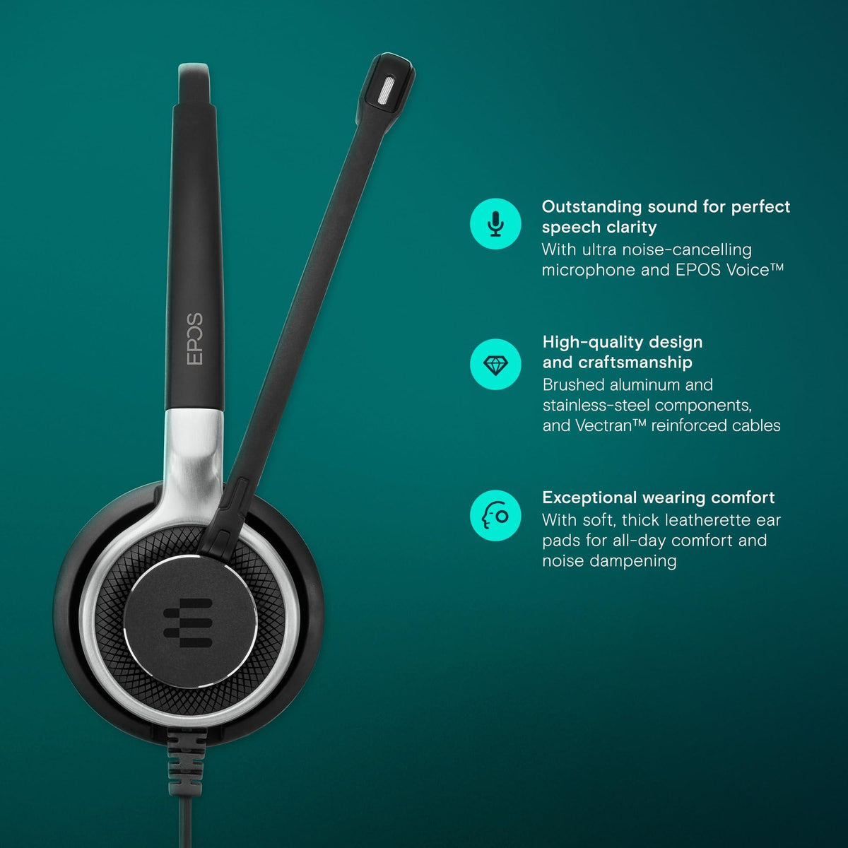 Sennheiser SC 665 USB (507257) - Double-Sided Business Headset | UC Optimized and Skype for Business Certified | For Mobile Phone, Tablet, Softphone, and PC (Black)