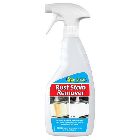STAR BRITE Rust & Corrosion Stain Remover - Fast-Acting Spray for Fiberglass, Vinyl, Fabric, Metal & Painted Surfaces - Also Removes Sprinkler Stains 22 OZ (089222P)