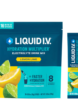 Liquid I.V.庐 Hydration Multiplier - Lemon Lime | Electrolyte Powder Drink Mix | 1 Pack (16 Servings)