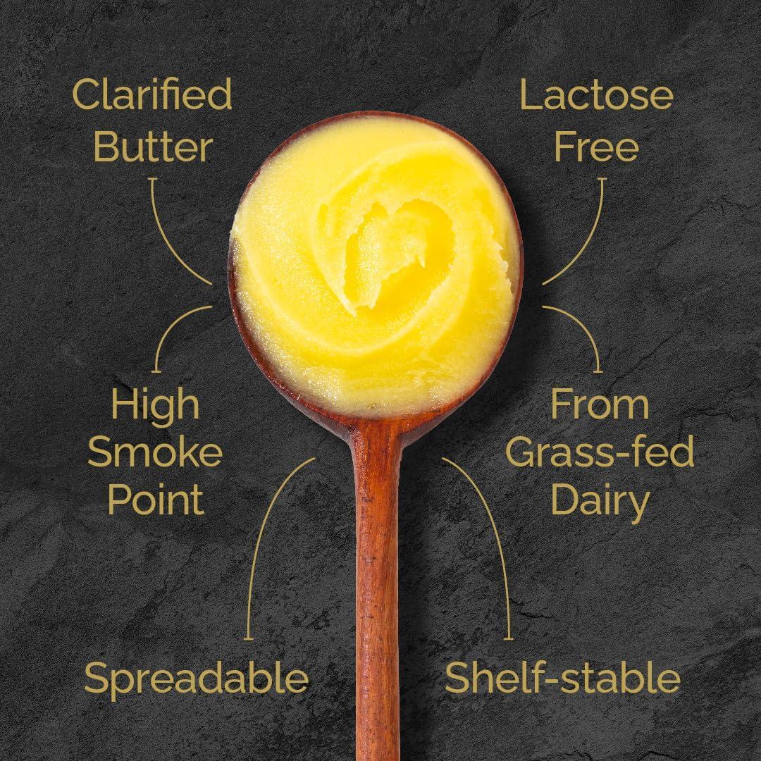 4th & Heart Original Grass-Fed Ghee, Clarified Butter, Keto, Pasture Raised, Lactose and Casein Free, Certified Paleo (9 Ounces)