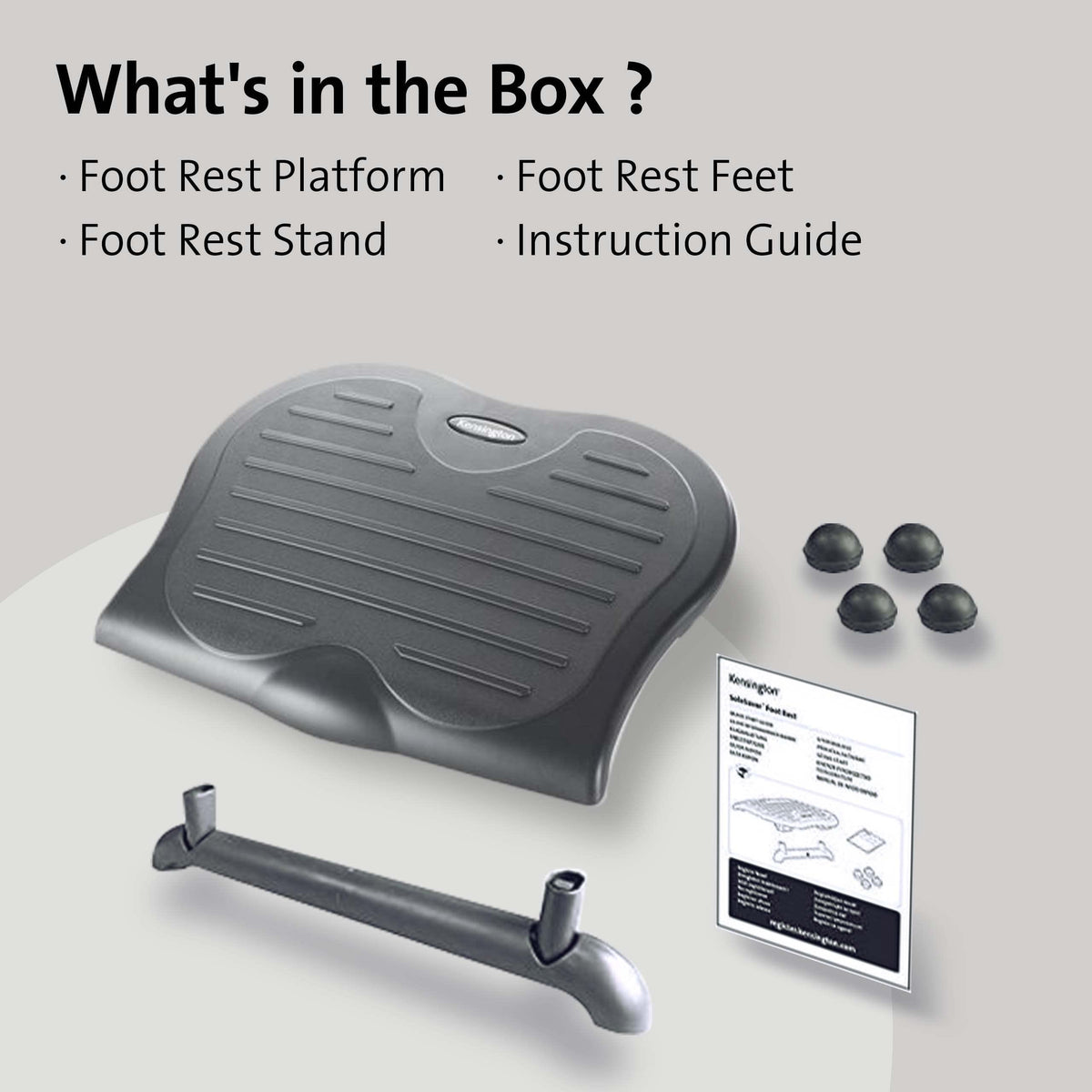 Kensington SoleSaver Adjustable Footrest (K56152US) Gray