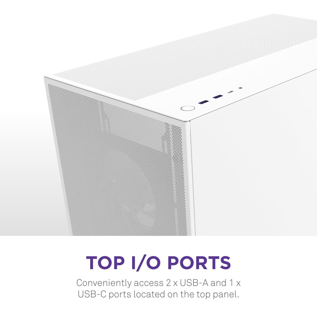 NZXT H7 Flow RGB | Mid-Tower ATX Airflow Case with 360mm RGB Single Frame Fan | Supports Bottom Fans for Direct GPU Cooling | Cable Management | White