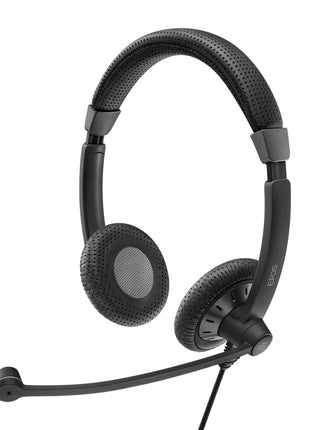 Sennheiser SC 75 USB MS (507086) - Double-Sided Business Headset | For Skype for Business, with Mobile Phone, Tablet, Softphone, and PC | HD Sound & Noise-Cancelling Microphone (Black)