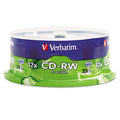 Verbatim CD-RW 700MB 4X-12X High Speed Discs with Branded Surface, Spindle of 25