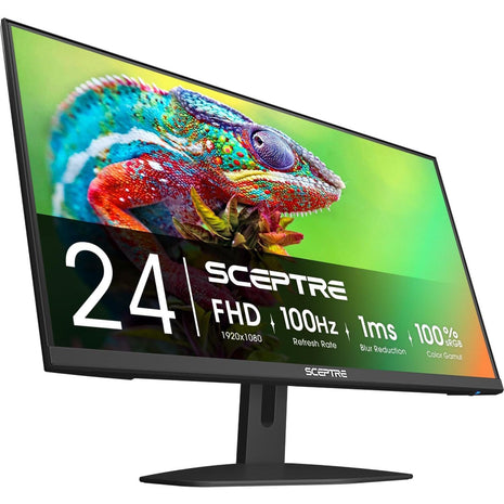 Sceptre New 24-inch Gaming Monitor 100Hz 1ms DisplayPort HDMI x2 100% sRGB AMD FreeSync Build-in Speakers, Eye Care Frameless Machine Black 2025 (E248W-FW100T)