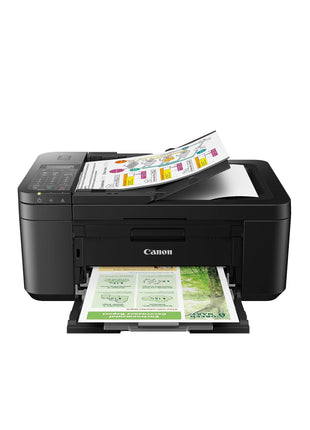 Canon PIXMA TR4720 All-in-One Wireless Printer, Home Use with Auto Document Feeder, Mobile Printing and Built-in Fax, Black | Includes starter ink, phone cable and power cord for printing, scanning and faxing