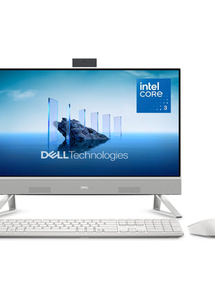 Dell 23.8" All-in-One Desktop, FHD, Intel Core 3 100U, Windows 11 Home | Intel Graphics, 512GB SSD, 8GB, Wi‐Fi 6E, Bluetooth, Keyboard & Mouse, Dolby Atmos Speakers, EC24250