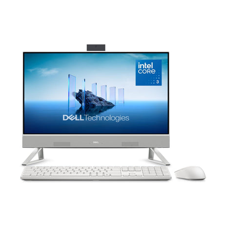 Dell 23.8" All-in-One Desktop, FHD, Intel Core 3 100U, Windows 11 Home | Intel Graphics, 512GB SSD, 8GB, Wi‐Fi 6E, Bluetooth, Keyboard & Mouse, Dolby Atmos Speakers, EC24250