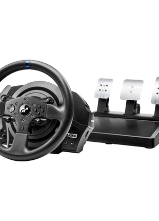Thrustmaster T300RS GT Force Feedback Racing Wheel & 3 Pedal Set - PS5 & PC | Belt-driven motor, changeable rim, expandable with Thrustmaster shifters, for driving. farming simulators, cockpit ready