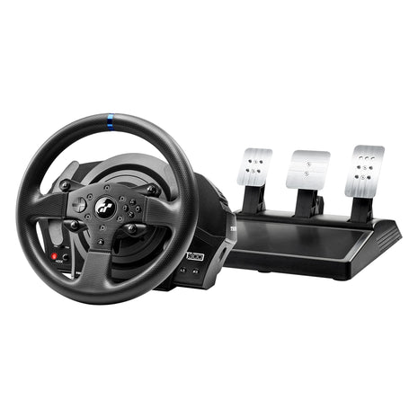 Thrustmaster T300RS GT Force Feedback Racing Wheel & 3 Pedal Set - PS5 & PC | Belt-driven motor, changeable rim, expandable with Thrustmaster shifters, for driving. farming simulators, cockpit ready
