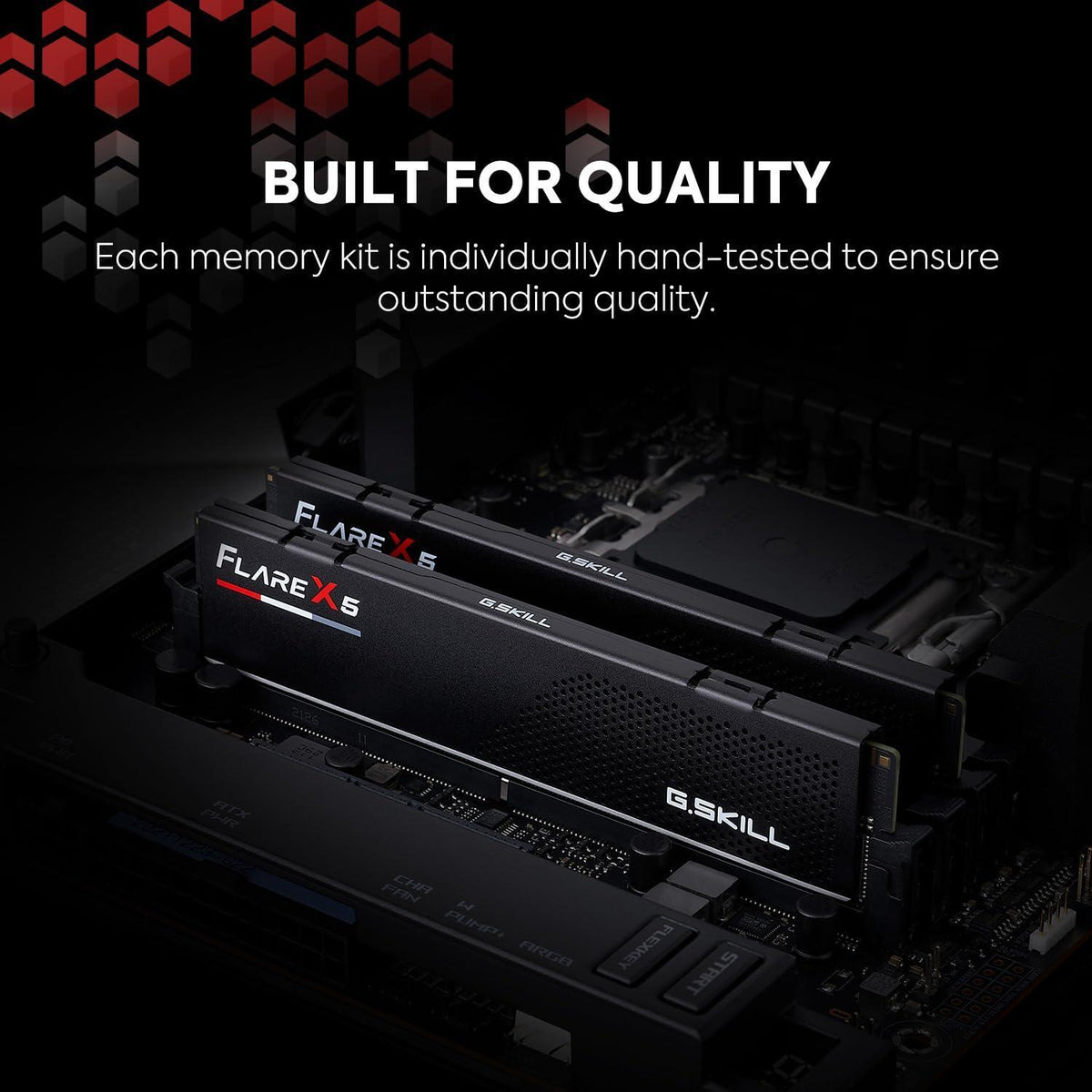 G.SKILL Flare X5 Series DDR5 RAM (AMD Expo & Intel XMP 3.0) 32GB (2x16GB) 6000MT/s CL36-36-36-96 1.35V Desktop Computer Memory U-DIMM - Matte Black (F5-6000J3636F16GX2-FX5)