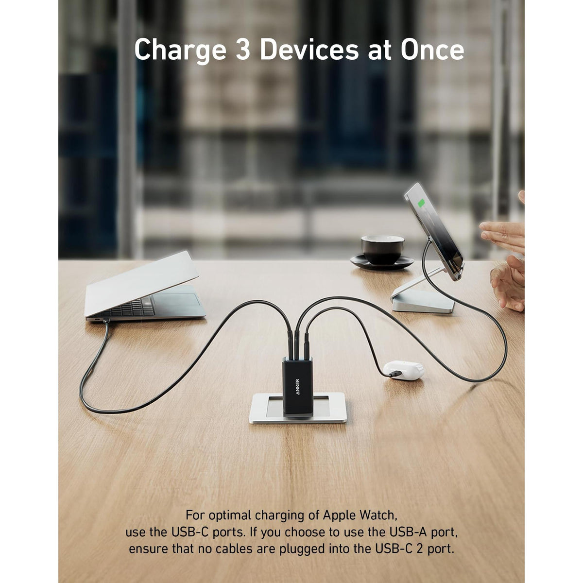Anker USB C Charger(Nano II 65W), PPS 3-Port Fast Compact Foldable Wall Charger for MacBook Pro/Air, iPad Pro, Galaxy S20, Dell XPS 13, Note 20/10+, iPhone 16/16 Pro, Steam Deck, and More