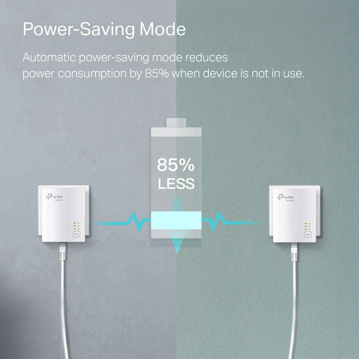 TP-Link AV1000 Powerline Ethernet Adapter KIT - Gigabit Port, Plug Pair &Play, Ethernet Over Power, Nano Size, Power Saving Mode, Network Adapter, Free Expert Help (TL-PA7017 KIT)