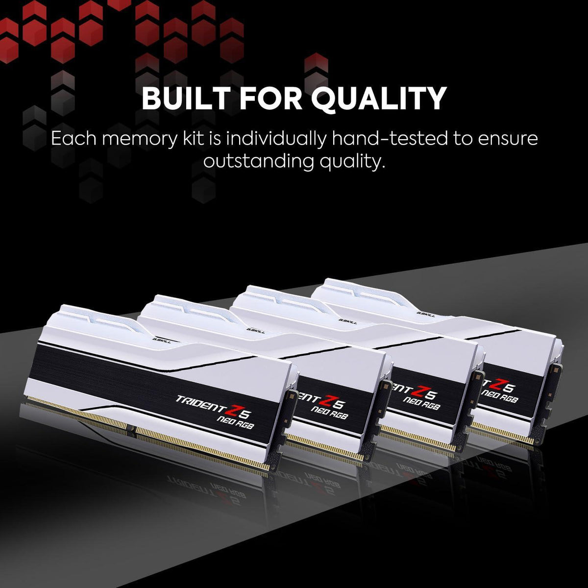 G.SKILL Trident Z5 Neo RGB Series (AMD Expo) DDR5 RAM 96GB (2X 48GB) 6000MT/s CL28-36-36-96 1.35V Desktop Computer Memory U-DIMM - Matte White (F5-6000J2836F48GX2-TZ5NRW)