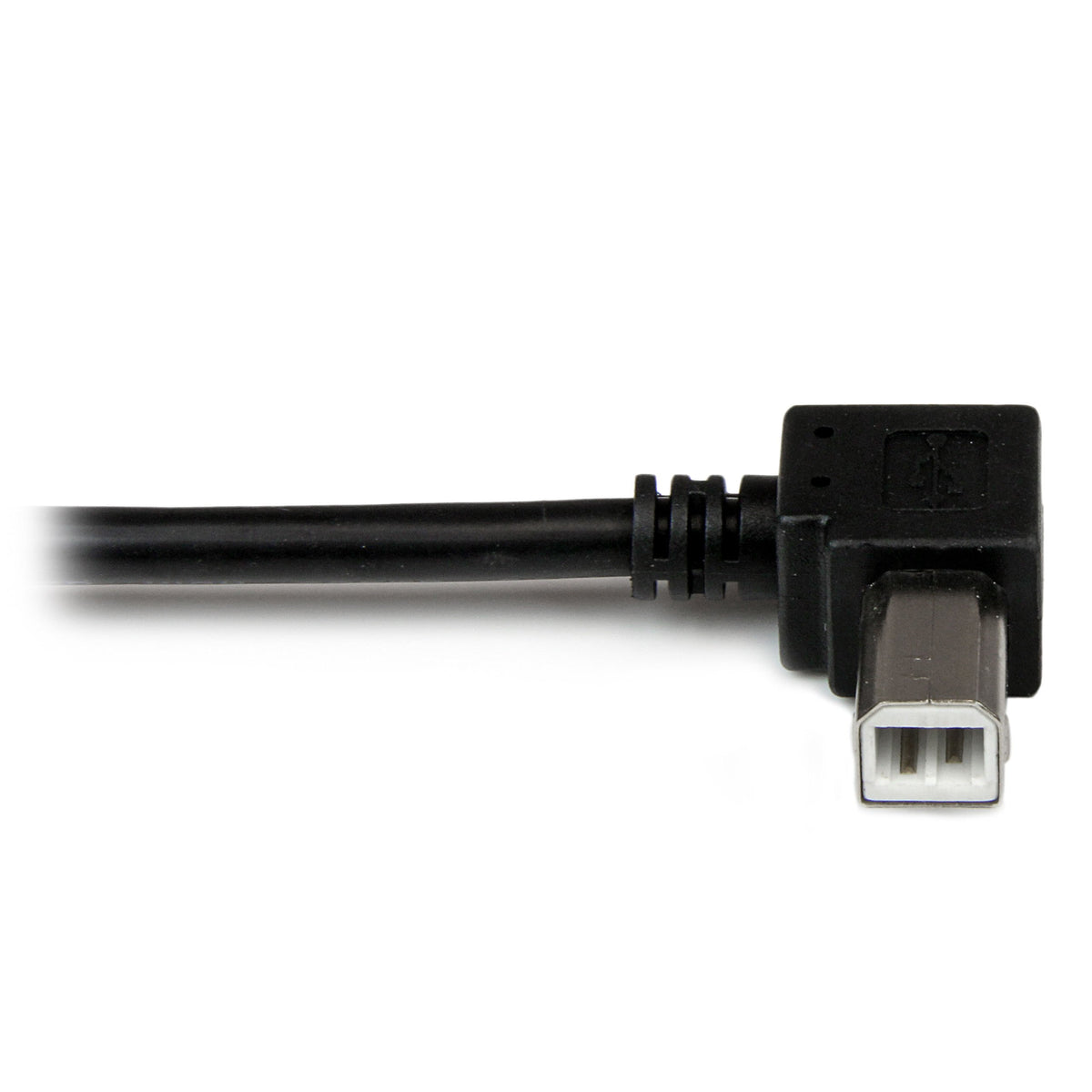 StarTech.com 1m USB 2.0 A to Left Angle B Cable Cord - 1 m USB Printer Cable - Left Angle USB B Cable - 1x USB A (M), 1x USB B (M) (USBAB1ML),Black