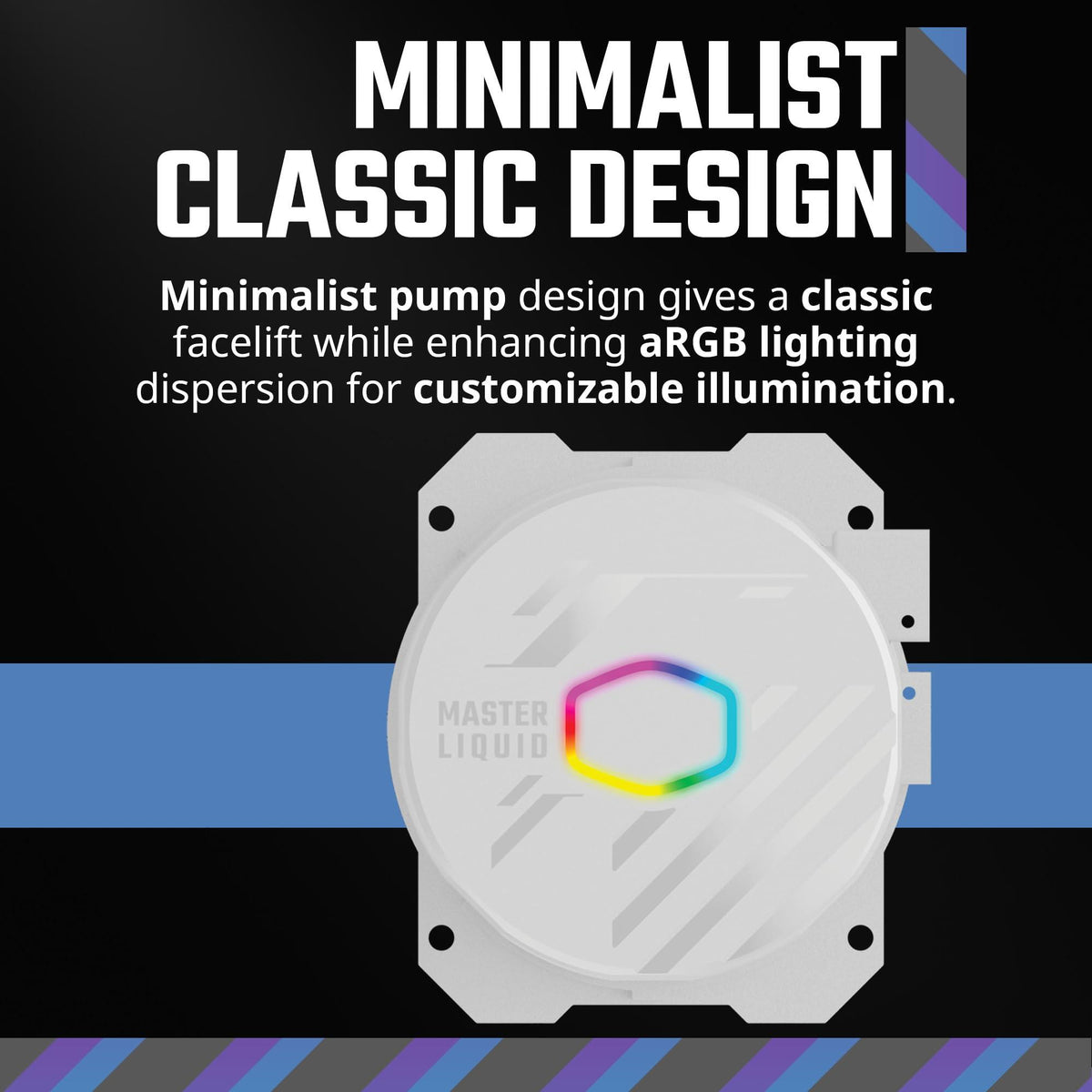 Cooler Master MasterLiquid 240L Core White 240mm Close-Loop AIO Liquid Cooler, ARGB Sync, Gen S Coldplate Pump, 120mm PWM, CryoFuze 14W/mK, AMD Ryzen AM5/AM4, Intel LGA1700/1200 (MLW-D24M-A18PZ-RW)