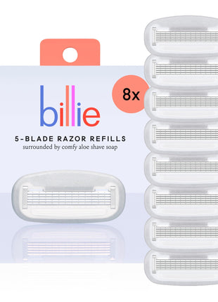Billie Women's Razor Refill Blades 5-Blade Cartridges - 8 count