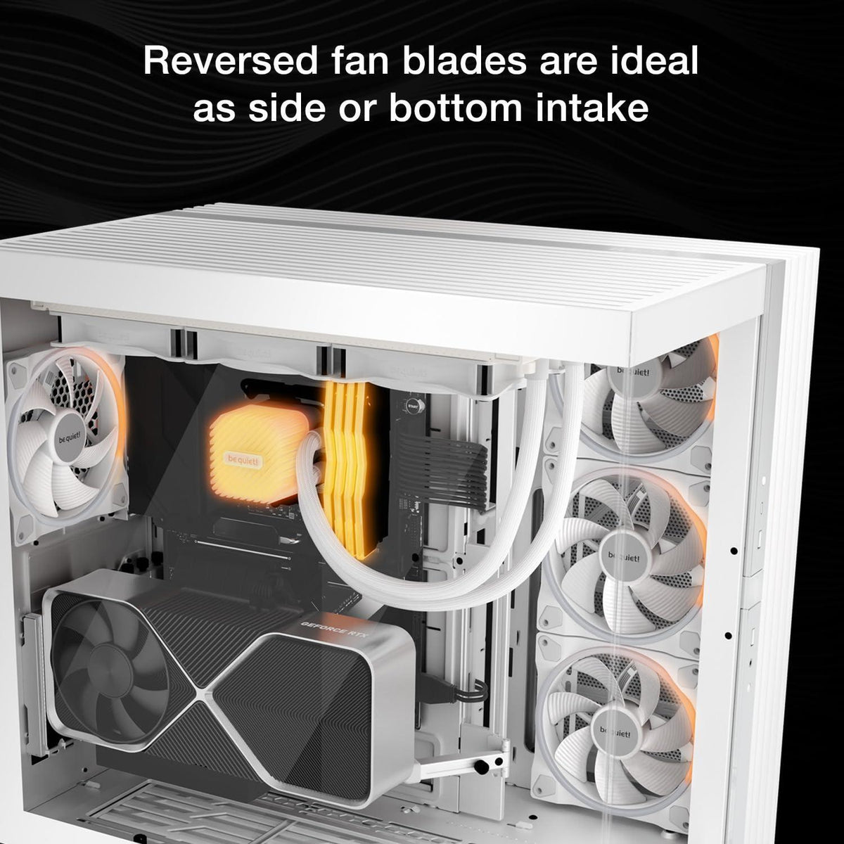 be quiet! Light Wings 140mm PWM Quiet PC Case Fan | Reverse Blade | White | BL135