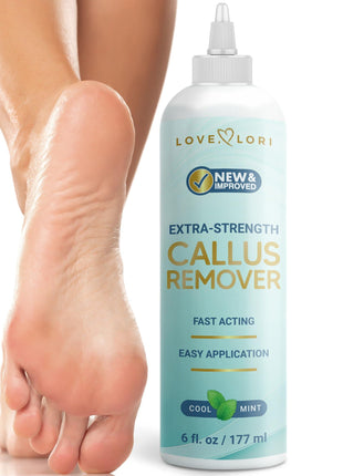 Love Lori Foot Callus Remover Gel Extra Strength Pedicure Tool for Feet 6oz | Quickly, easily, softens and removes dead, hard skin on heels & feet; salon-quality pedicure results at home