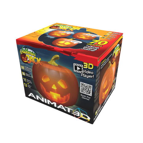 Jabberin' Jack Talking Animated Pumpkin with 8 Inch Screen and Built-in Projector + Speaker