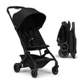 Joolz AER+ Lightweight & Compact Travel Stroller - Portable One-Hand Fold Design - Ergonomic Seat for Infant & Toddler (up to 50 lb) - XXL Sun Hood - Stroller for Airplane -Travel Pouch - Space Black