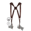 C Coiro Camera Harness for 2 Cameras – Dual Shoulder Leather Camera Strap – Double Camera Harness for DSLR/SLR, Camera Straps for Photographers of All Levels, Padded Straps/Color Brown