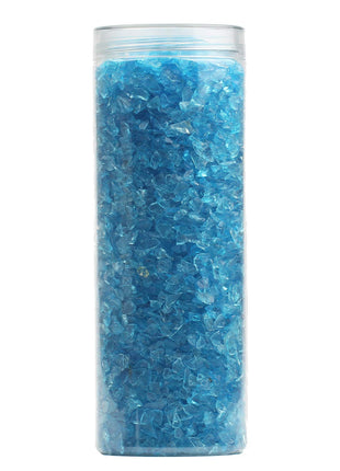 ZenQ Crushed Glass for Crafts, Resin Art. Sea Blue, 1.5 lbs