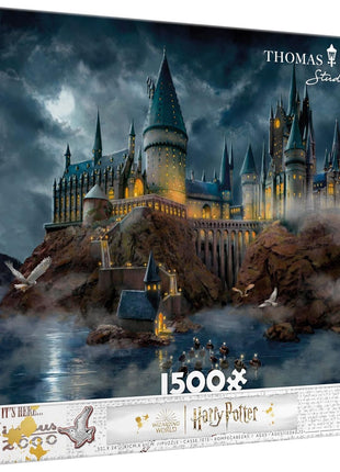 Ceaco - Thomas Kinkade Harry Potter - Hagwart's Castle - 1500 Piece Puzzle | Art by Thomas Kinkade, Made in USA, Recycled Board, Finished Size 38 x 26 in, Includes Poster, Frameable Art, Giftable