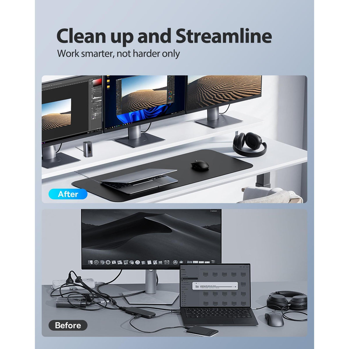 Baseus Docking Station, Spacemate(Win) 11 in 1, Triple Display, 4K HDMI and DP, 10Gbps USB A/C Ports, Gigabit Ethernet, 100W PD, Audio, Laptop Docking Station for Windows/Dell/HP/Lenovo/Asus/Acer/Mac