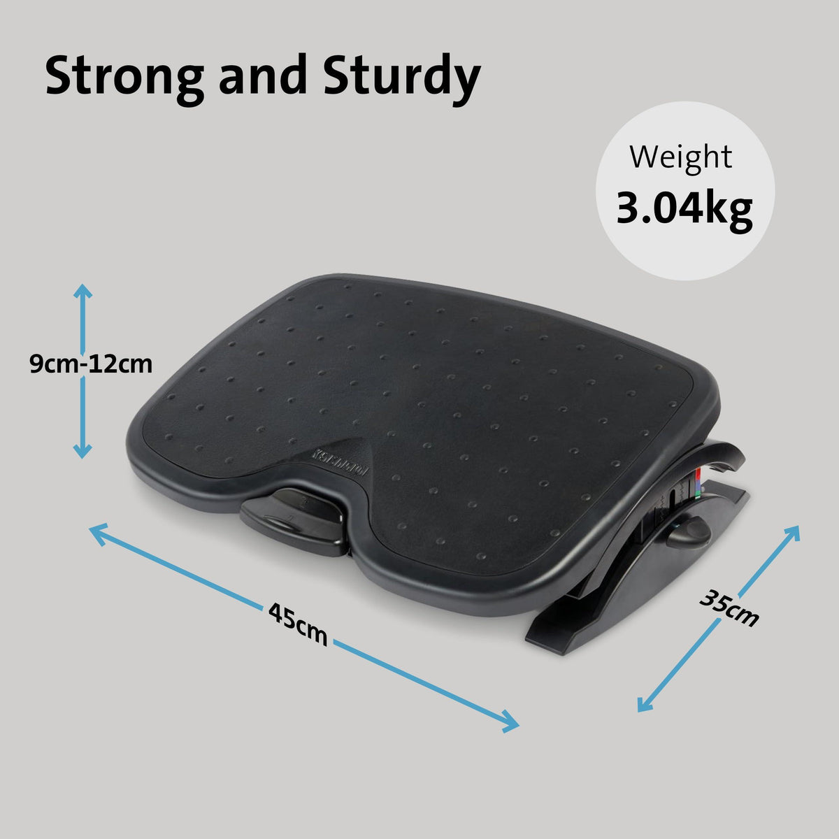 Kensington SoleMate Plus Adjustable Footrest with SmartFit System KMW52789 Each Black
