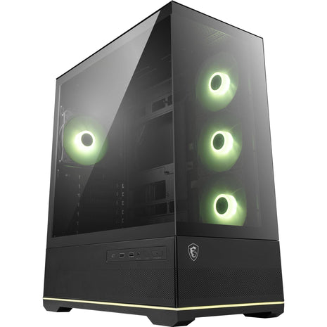 MSI MAG PANO 110R PZ - Mid-Tower Gaming PC Case - Tempered Glass Side Panel - 3 x 120mm ARGB Fans - Liquid Cooling Support up to 360mm Radiator - Mesh Panel for Optimized Airflow