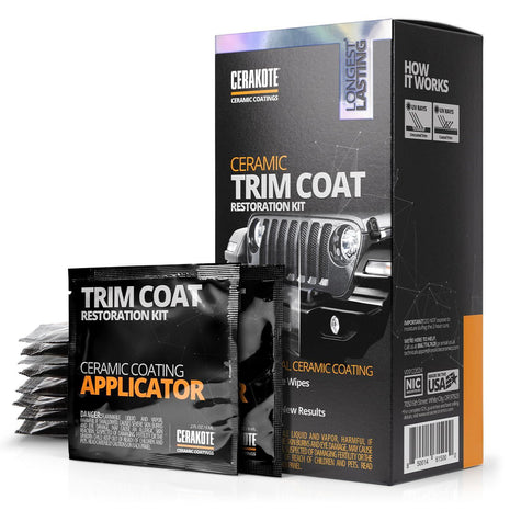 CERAKOTE? Ceramic Trim Coat Kit - Quick Plastic Trim Restorer - Ceramic Coating Guaranteed Restoration to Last Over 200 Washes ??A Ceramic Coating, Not a Dressing