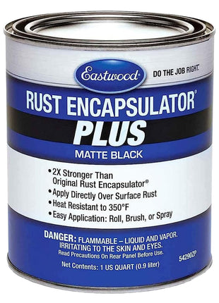 Eastwood Matte Black Rust Encapsulator Plus | Long Lasting Durable Finish 1 Coat Maximum Rust Protection | Heat Resistance up to 350 degrees Fahrenheit | 1 Quart, Matte Black