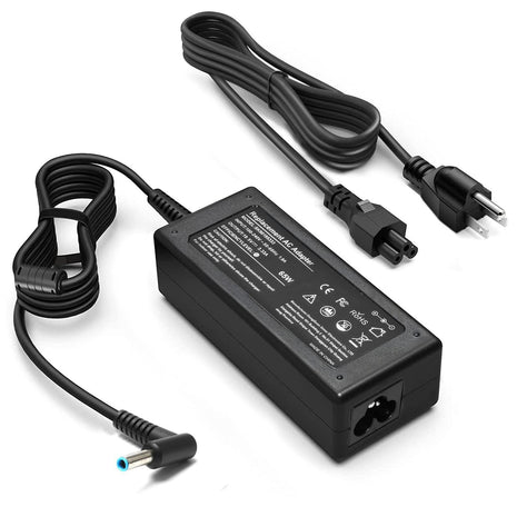 65W Laptop Charger Compatible with HP Pavilion x360 14/15/17 | Envy 13 15 X360,Elitebook 840 G5, ProBook Chromebook Stream Series,Spectre X360 (Blue Tip), 710412-001 19.5V 3.33A Adapter