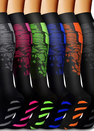 Bluemaple 6 Pack Copper Compression Socks for Women and Men Circulation-Best Support for Medical, Running,Nursing,Athletic