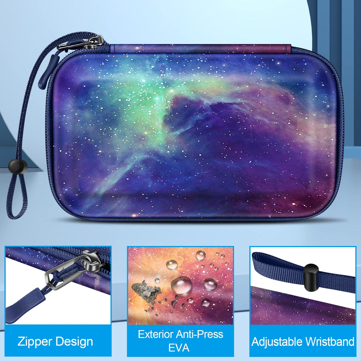 Fintie Carrying Case for Nintendo New 2DS XL LL/New 3DS / 2DS / 3DS XL LL, Protective Hard Shell Portable Travel Cover Pouch with Game Card Slots & Inner Pocket, Galaxy