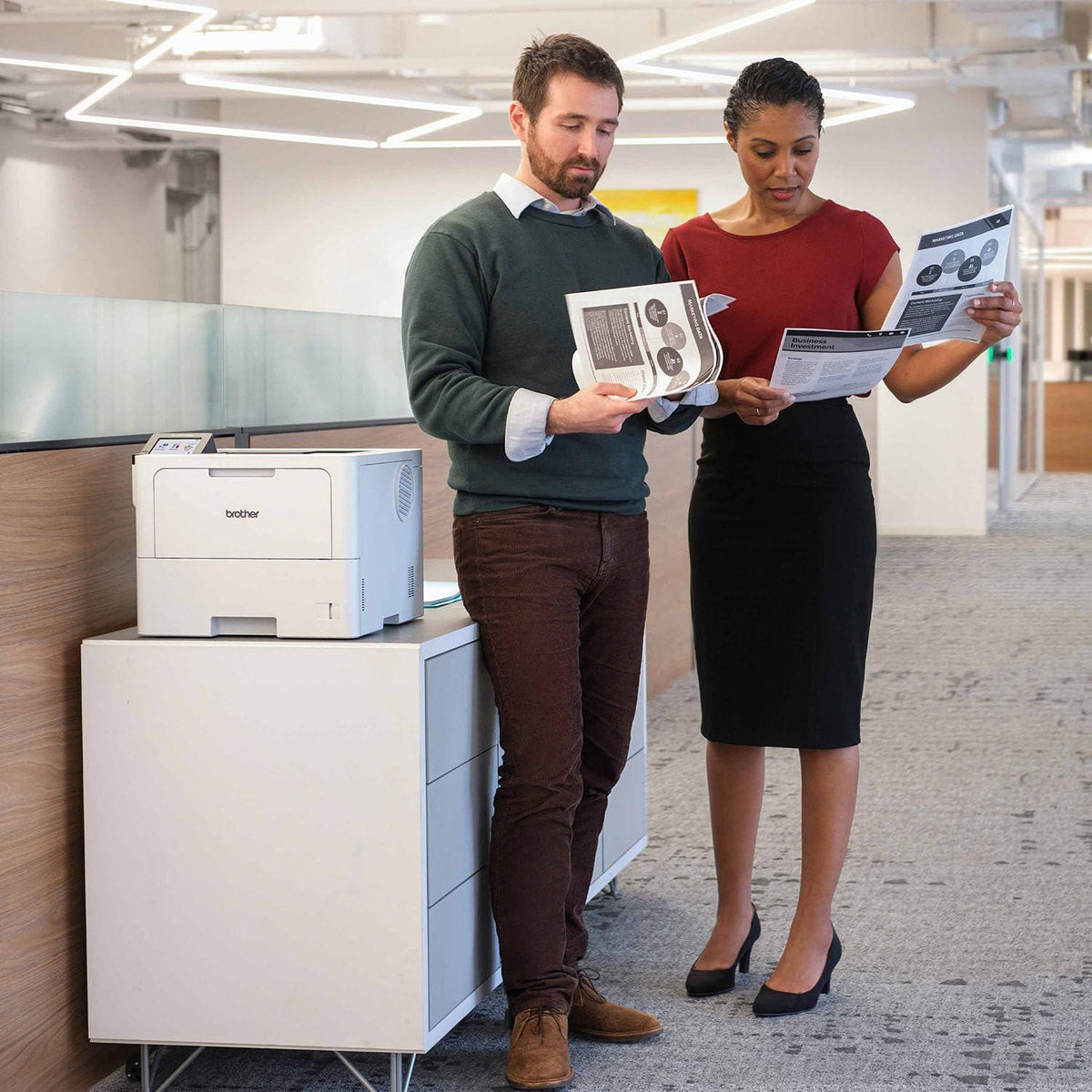 Brother HL-L6310DW Enterprise Monochrome Laser Printer with Low-Cost Printing, WirelessNetworking, and Large Paper Capacity, Works with Alexa