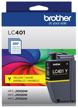 Brother Genuine LC401Y Standard-Yield Yellow Ink Cartridge