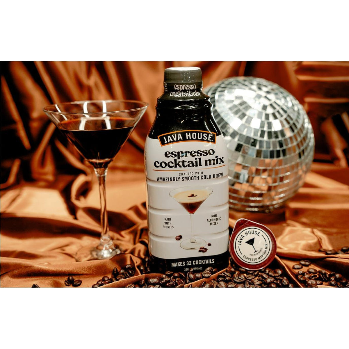 Java House Cold Brew Espresso Cocktail Mix – Premium 100% Arabica Cold Brew Concentrate – Smooth Coffee With French Vanilla Notes – 32oz Bottle (Makes 32 Cocktails)