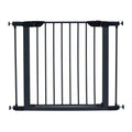 MidWest Homes for Pets 29-Inch High Walk-Thru Pressure Mounted Steel Dog Gate, Expands to 38 Inches Wide, Includes 3-inch Extensions, Textured Graphite